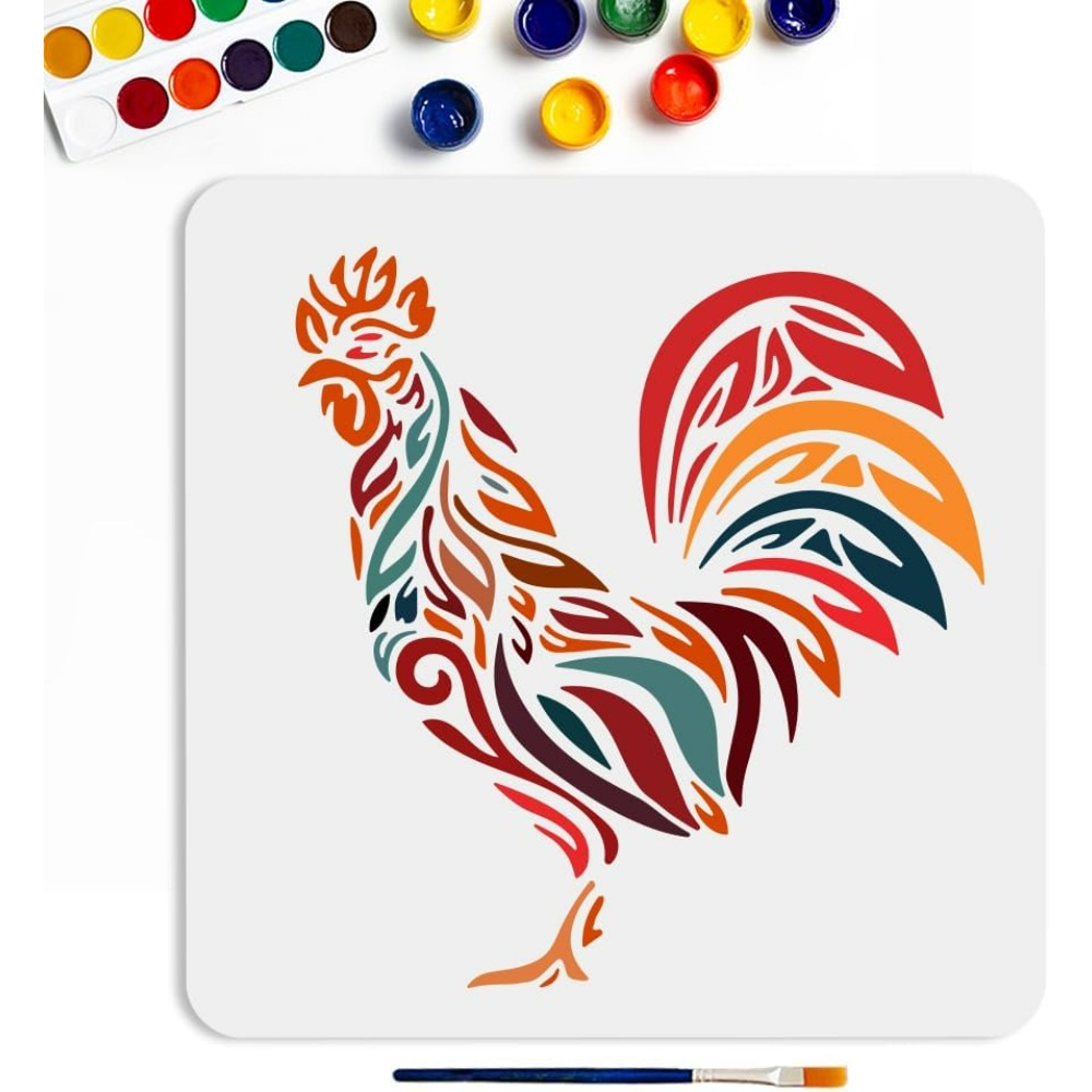 Paint Brush - استنسل الدجاج 11.8 × 11.8 بوصة