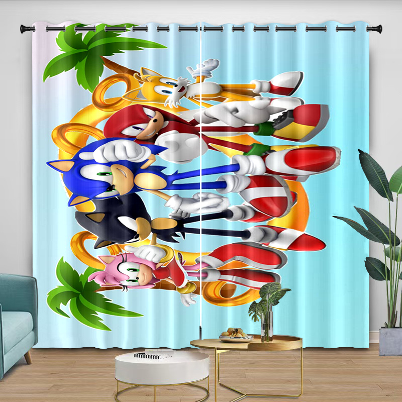 ستائر سونيك كرتونية بطباعة رقم - مراجعة Curtain Rods وسعره