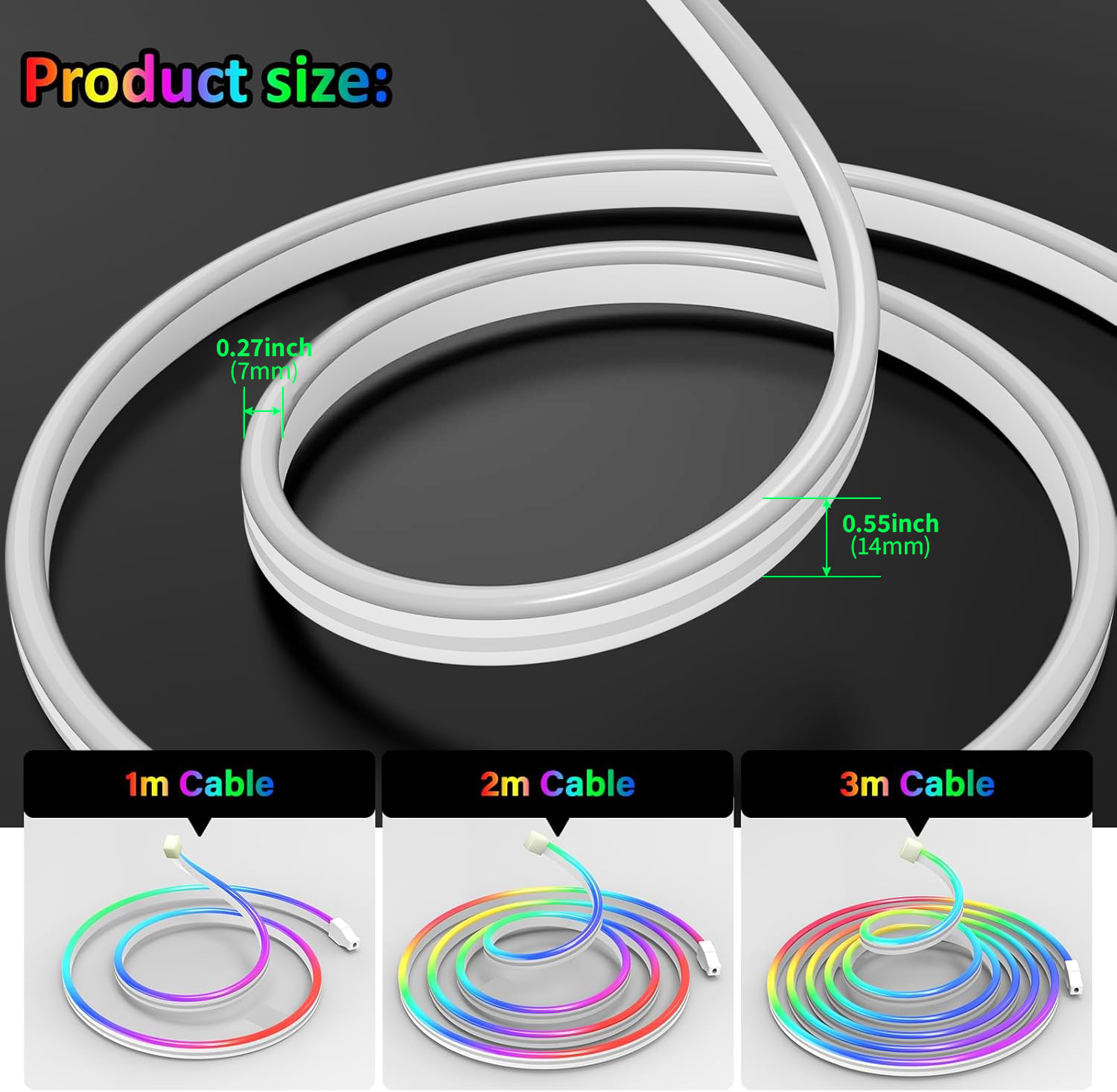 شريط إضاءة نيون مرن RGBIC بجهد - مراجعة Led Strip Lights وسعره