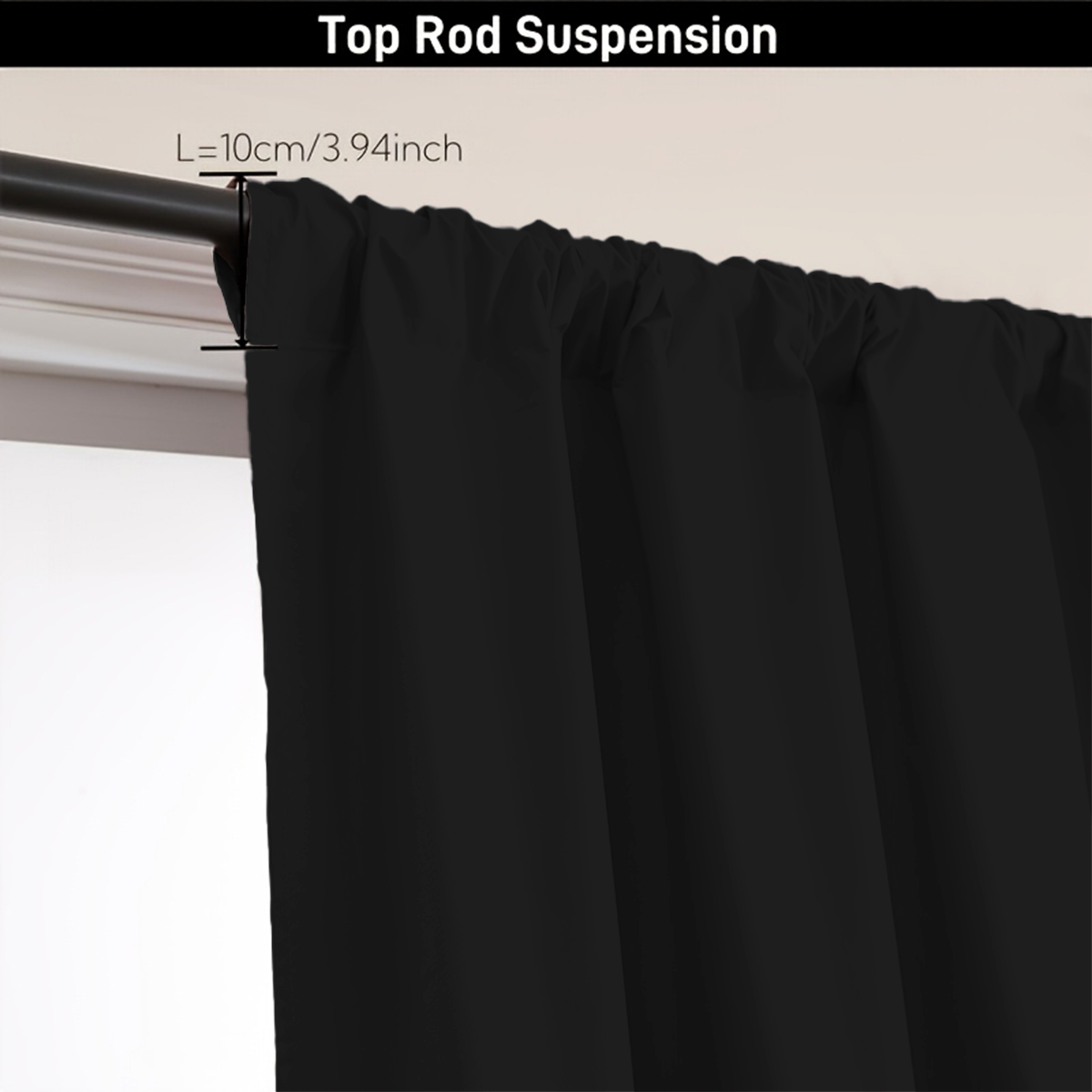 قطعة واحدة من ستائر التعتيم ال - مراجعة Curtain Rods وسعره