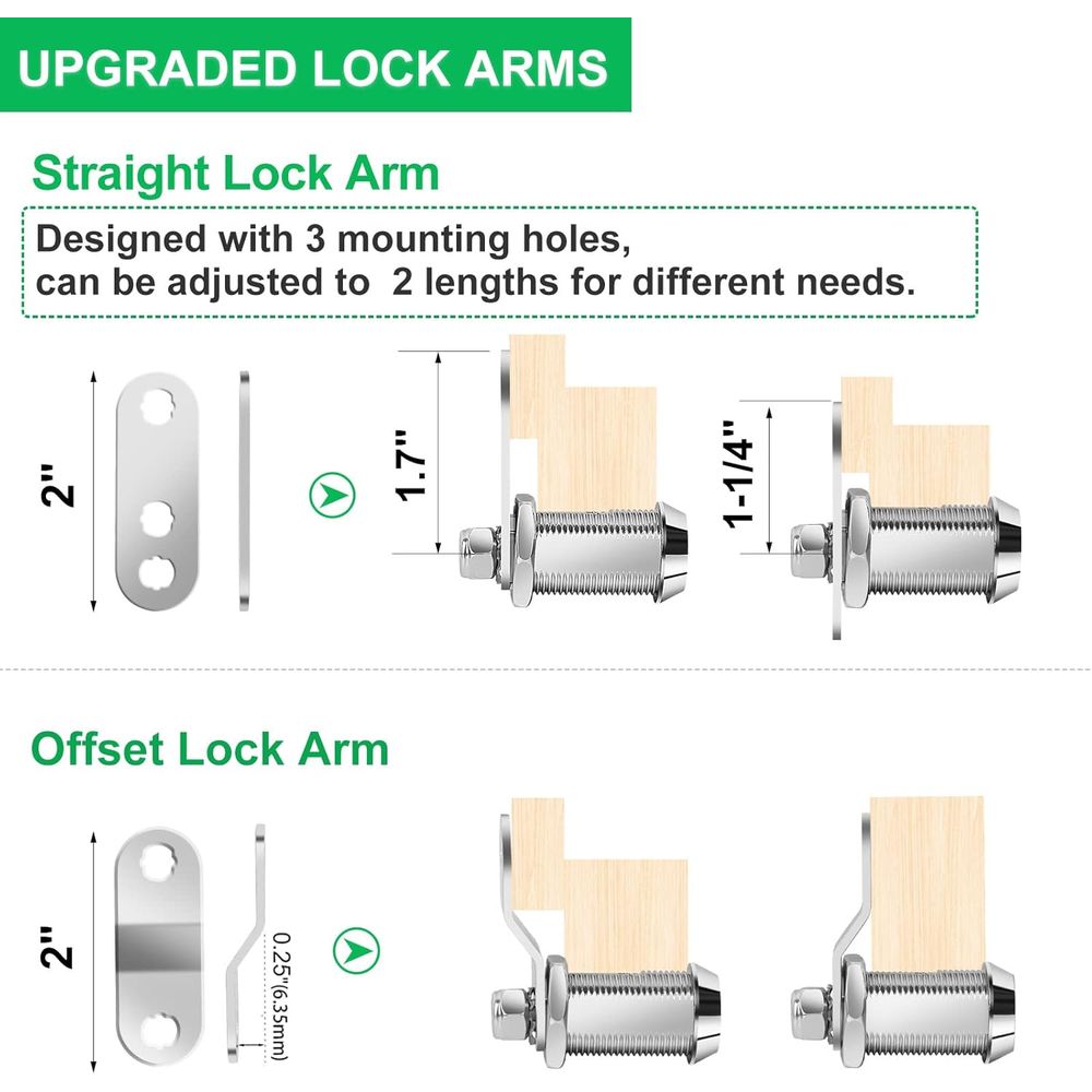 5 قطع من أقفال الخزائن مع مفات - مراجعة Door Lock وسعره