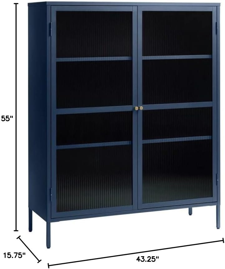 # خزانة عرض فولاذية عصرية بباب - مراجعة Cabinet Hinges وسعره
