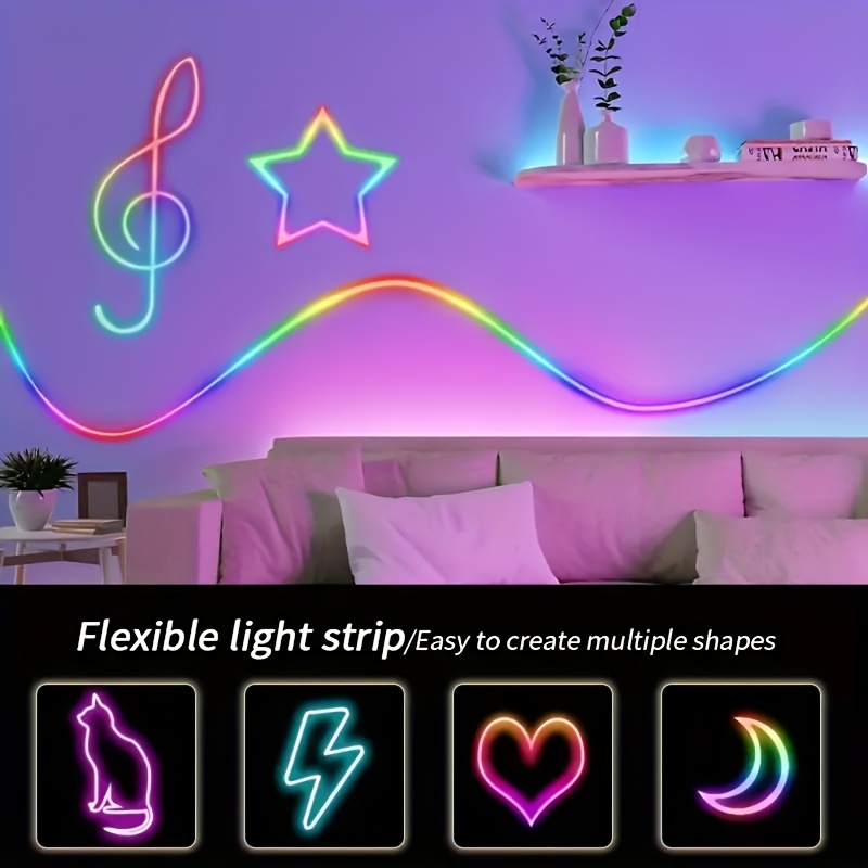 شريط إضاءة نيون مرن RGBIC متزا - مراجعة Led Strip Lights وسعره