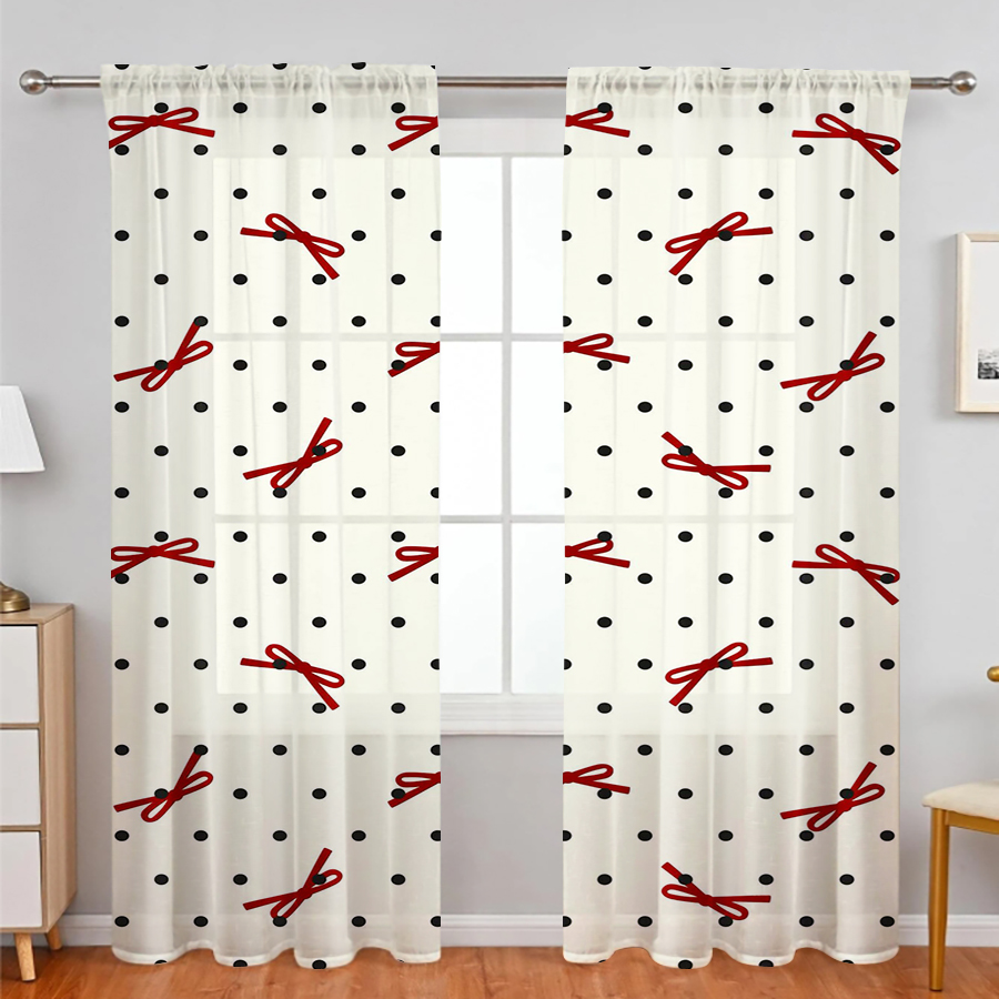 قطعتان من ستائر عيد الميلاد، ب - مراجعة Curtain Rods وسعره