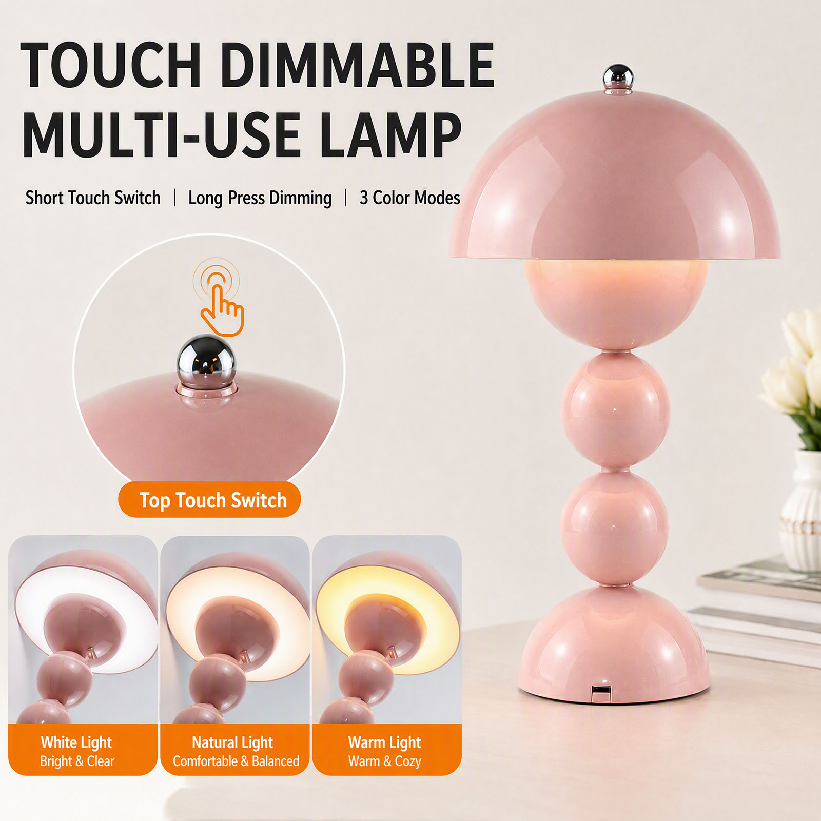 مصباح طاولة LED على شكل فطر بم - مراجعة Light Switch وسعره