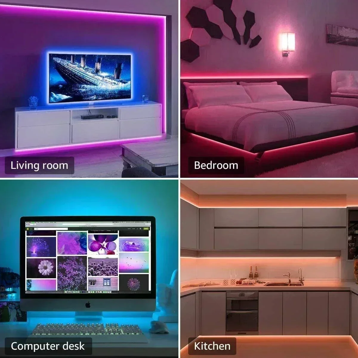 الذكية RGB LED الألعاب شرائط م - مراجعة Led Strip Lights وسعره