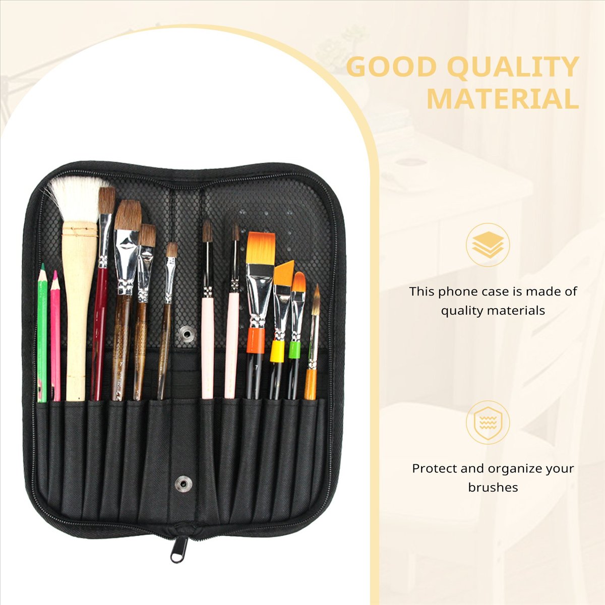 (A02R) حافظة فرش رسم فنية بسحا - مراجعة Paint Brush وسعره