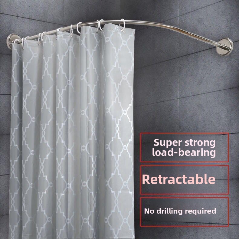 قضيب استحمام للحمام على شكل قو - مراجعة Curtain Rods وسعره