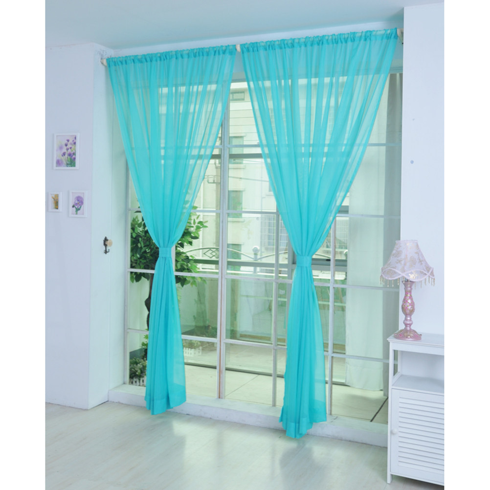 ستائر شفافة من الفوال للنوافذ، - مراجعة Curtain Rods وسعره