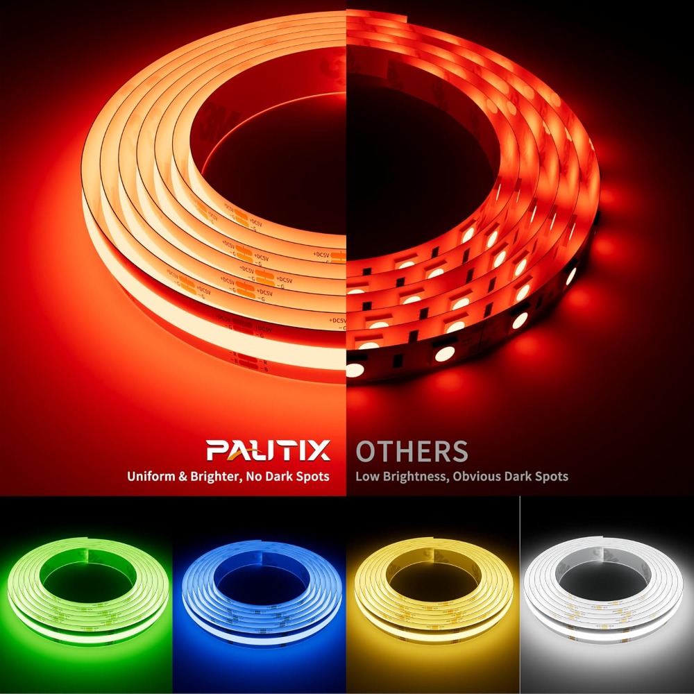 شريط إضاءة LED RGB بتقنية COB  - مراجعة Led Strip Lights وسعره