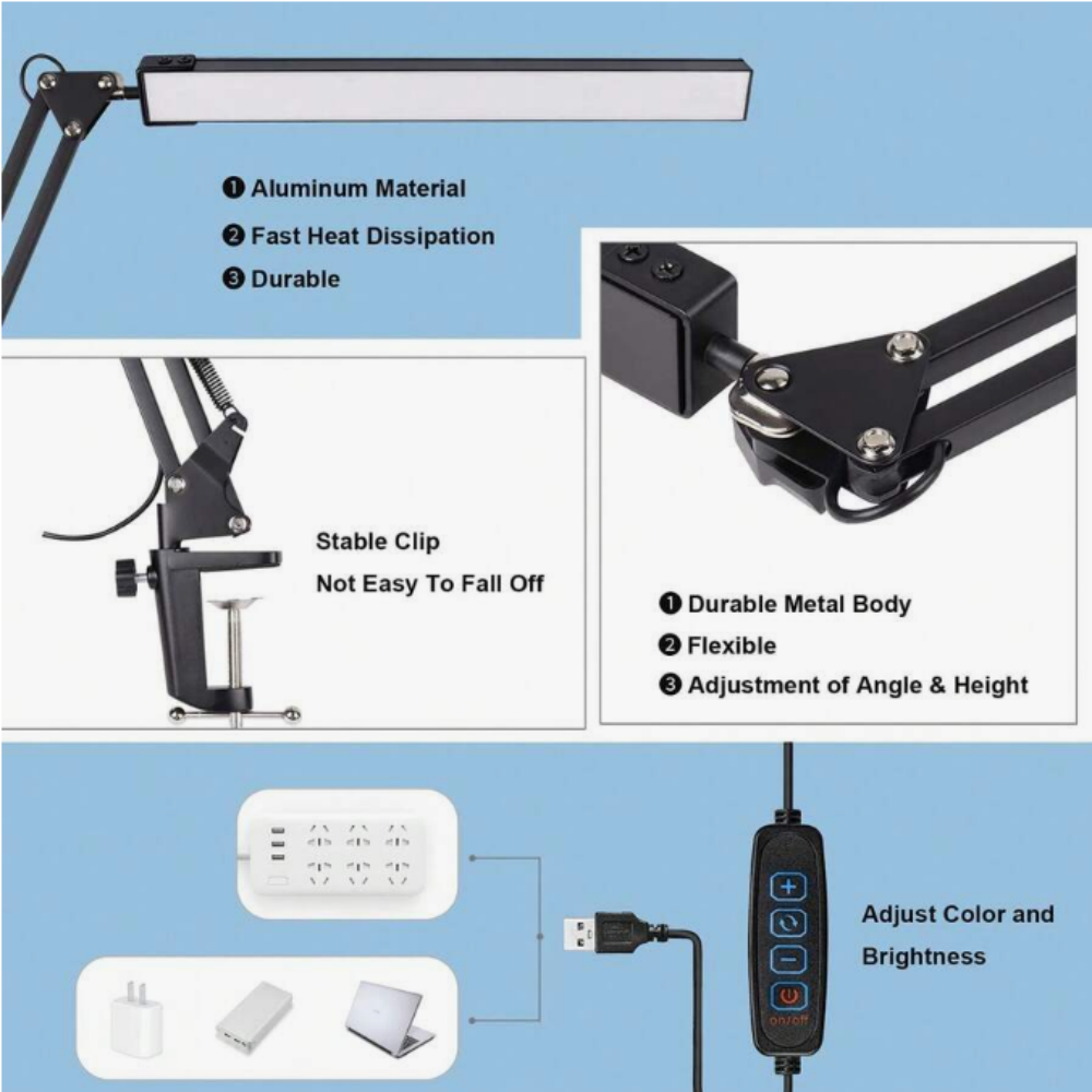 مصباح مكتب LED للمنزل والقراءة - مراجعة Light Switch وسعره