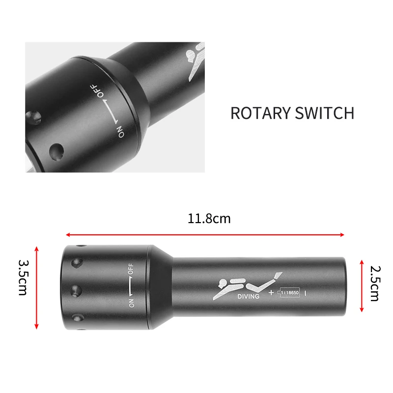 مصباح غوص LED جديد T6 طويل الم - مراجعة Light Switch وسعره